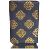 Gift wrapping paper with golden ornaments